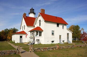 lighthouse in autumn
