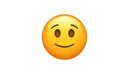 Fototapeta premium A smiling emoji with a winking face is displayed on a white background