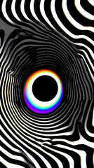 Abstract black and white eye background