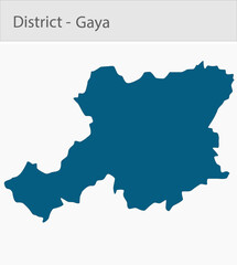 Obraz premium Gaya detailed map illustration graphic for educational reference, geographic visualization, design layouts, presentations, digital media and print usa