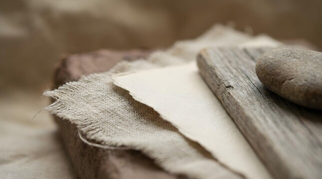 Close-up aesthetic photography showcasing natural fabric and material textures in soft neutral colors.