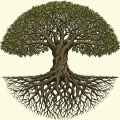 Tree of Life A detailed illustration of a tree with intricate br