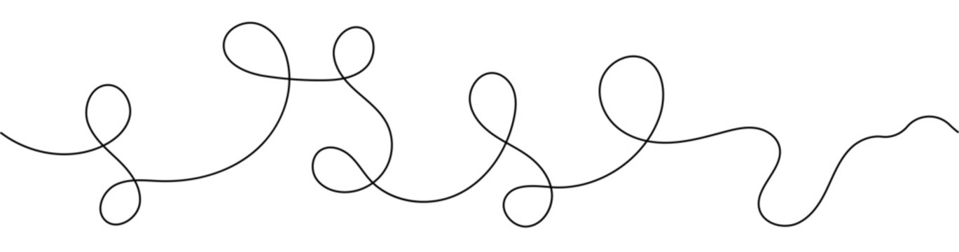Organic freeform squiggle line