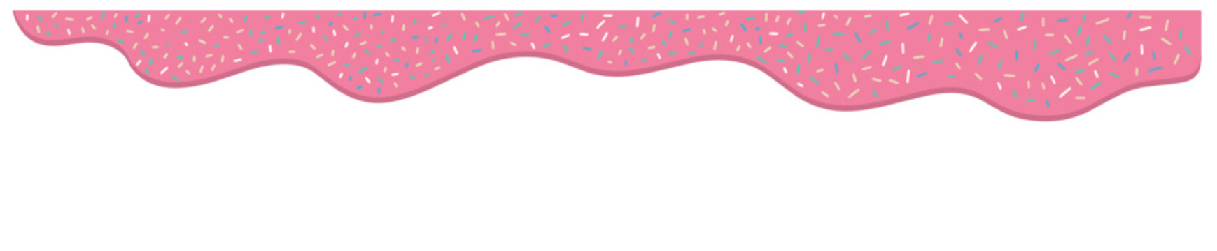 Candy melt border with soft icing drips and colorful sprinkles for fun and cheerful designs