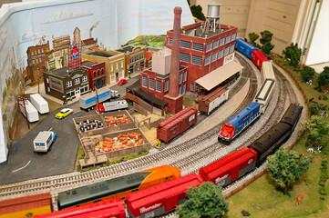 model railroad scene