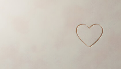 Obraz premium Embossed Heart Minimal Valentine Texture