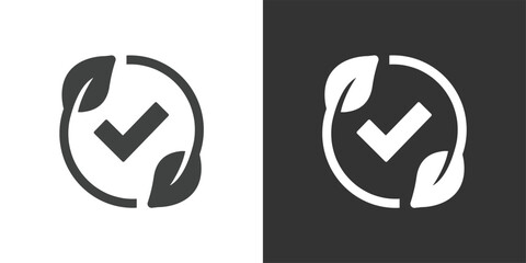 Eco Friendly icon. Solid glyph series icon