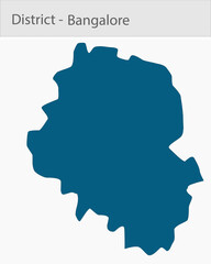 Bangalore_Map detailed map illustration graphic for educational reference, geographic visualization, design layouts, presentations, digital media and © @5pixel