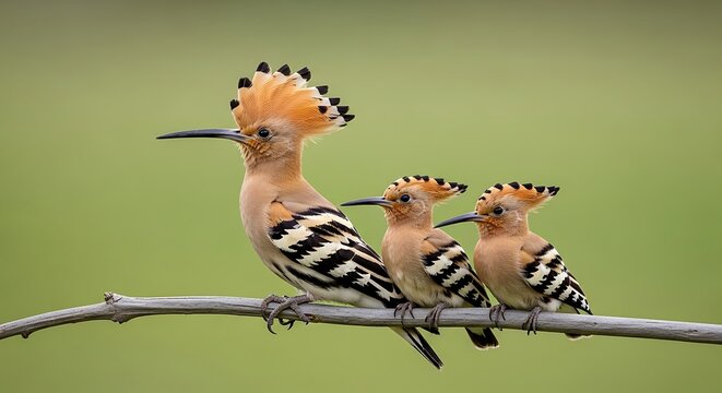 Hoopoe Family Portrait.