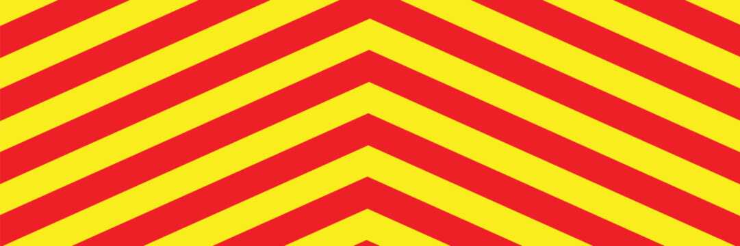 warning chevron red yellow background vector illustration