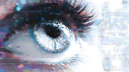 Abstract blue eye background