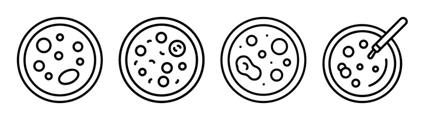 Obraz premium Petri dishes with cell culture and pipette, microbiology science