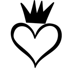 crown with heart