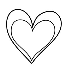 Cute heart Outline