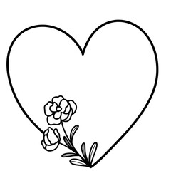 heart with flowers