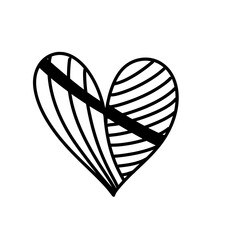 Cute heart Outline