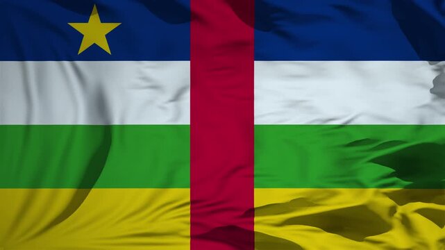Central African Republic Waving In Slow Motion