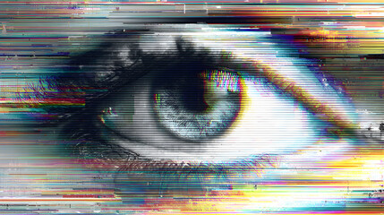 Abstract grey yellow eye background