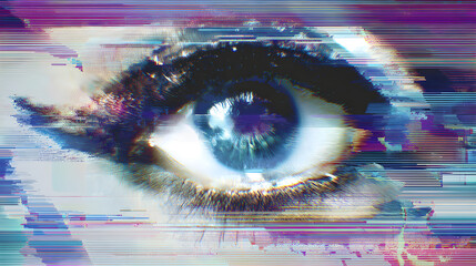 Abstract eye grunge background