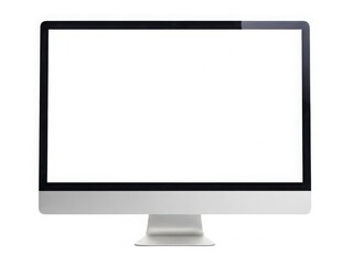 Fototapeta premium Minimalist computer monitor on white background