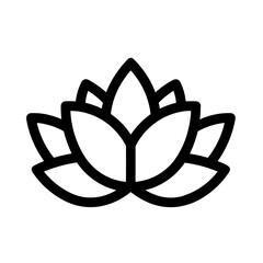 Simple zen wellness lotus flower flat icon