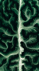 abstract green brain pattern background
