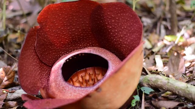 Rafflesia flower, The Rafflesia is blooming, The world's largest flower, Khao Sok, Surat Thani Province. 