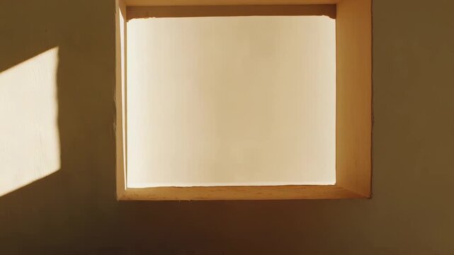 Human hand shadow reaching towards a warm rectangle of natural sunlight illuminating a textured wall, symbolizing hope, connection, and the pursuit of light in a changing environment