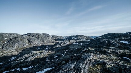 Rugged Mountainous Landscape with Rocky Terrain.