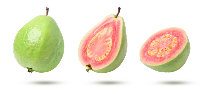 fresh guava fruit isolated on white