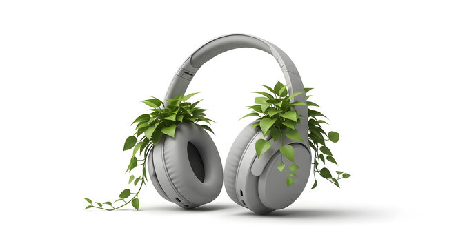 headphones on a white background