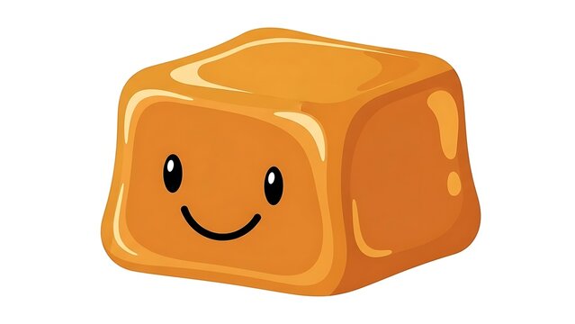 Cartoon Gummy Bear with Smiling Face.