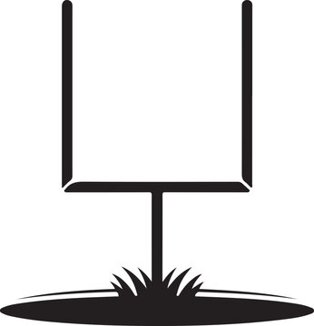 American football goal post icon transparent vector isolated