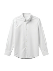Isolated Men's Long Sleeve Button-Down Shirt on Transparent Background
