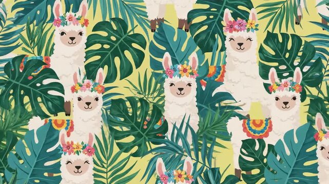seamless pattern with rabbits