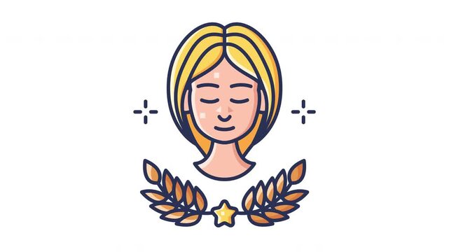 Virgo Animated Icon. Seamless Looping