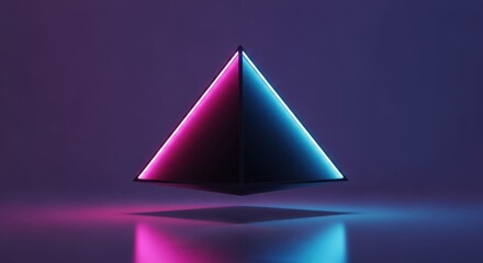 Fototapeta premium Neon Pyramid Floating Stage