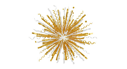 Obraz premium Gold and White Confetti Explosion