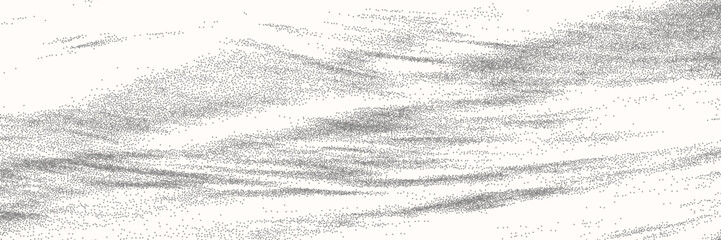 Soft monochrome stipple flow background. Vector wave texture with greys speckle noise. Minimalistic backdrop.