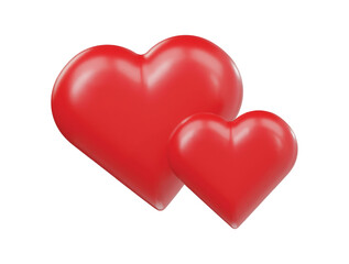 Valentines day romantic love icon 3d render illustration