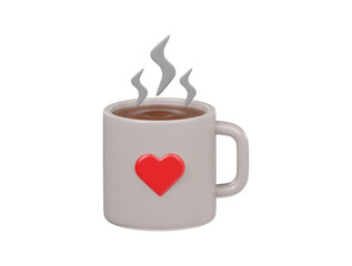Valentines day speacial coffee 3d icon 