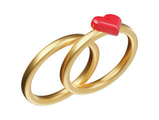 3d rendered icon wedding ring