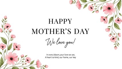 Happy mother's day greeting card with floral design