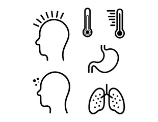 Obraz premium Common symptoms of illness