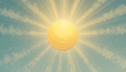 Bright sunny vector background with warm light, soft gradients, and cheerful atmosphere