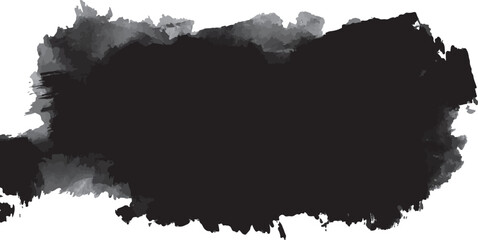Obraz premium Black Watercolor Brush Stroke Banner