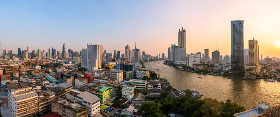 Fototapeta premium Aerial Bangkok Cityscape