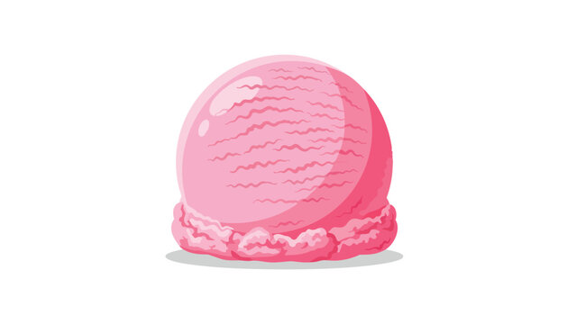 Vibrant pink ice cream scoop, a refreshing frozen dessert, perfect for summer indulgence