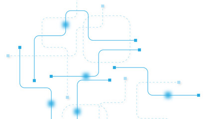 Obraz premium Abstract futuristic technology background. Technology background with crossed lines and dots.