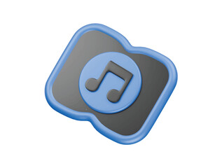 music coupon icon 3d illustration render